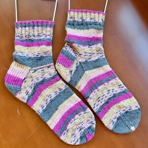 Hand Knit Purple Haze Socks